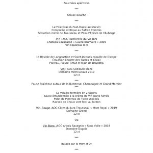 Menu Nouvel AN 2022-1