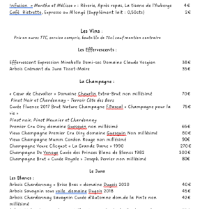 Carte des vins 2