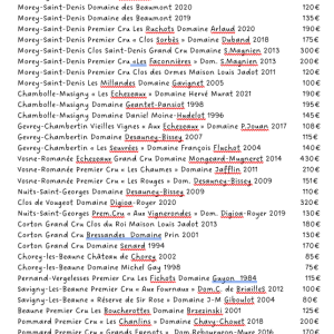 Carte des vins 7