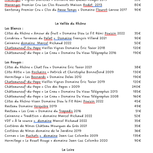 Carte des vins 8